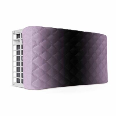 Ombre Purple Black Indoor Air Conditioner Cover for Window Units, Double Insulation Adjustable Waterproof Indoor AC Cover with Elastic Straps Contemporary Gradual Minimalist Color 17" x 13" x 3.5"