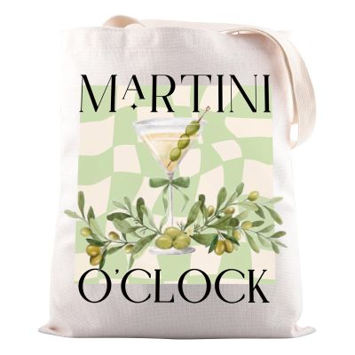 Martini Lover Gift Martini o'clock Tote Bag Dirty Martini Cocktail Gift (Martini O'clock Tote Bag)