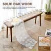 Towood Lifee Entryway Bench, Solid Wood Kitchen Dining Bench, Mid Century Modern End of Bed Bench with Rattan Woven Top for Bedroom, Dining Room, Entry Way, 47.2" L x 11.2" W x 17.7" H, Walnut view 2
