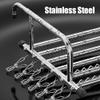 Folding Clothes Drying Rack with Sock Clips Stainless Steel Telescopic Towel Rack Portable Radiator Airer Laundry Rack for Balcony Railings Windowsill view 4