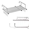 Stainless Steel Laundry Drying Rack Portable Clothes Drying Rack for Balcony Railings Windowsill Radiator Airer with Sock Clips for Drying Socks view 1