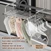 Stainless Steel Laundry Drying Rack Portable Clothes Drying Rack for Balcony Railings Windowsill Radiator Airer with Sock Clips for Drying Socks view 3