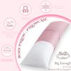 Ubauba Memory Foam Body Pillow with Cover, Full Large Body Pillows Insert for Adults with Envelope Closure Pillowcase, Firm & Fluffy Long Bed Pillows for Sleeping (20x54 inch, Pink) view 3