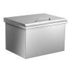 Upgraded Drop in Ice Chest, 20''L x 16''W x 13''H Stainless Steel Ice Cooler, Commercial Ice Bin with Cover, 46.7QT Outdoor Kitchen Ice Bar, Drain-Pipe and Drain Plug Included, for Cold Wine Beer view 1