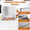 Upgraded Drop in Ice Chest, 20''L x 16''W x 13''H Stainless Steel Ice Cooler, Commercial Ice Bin with Cover, 46.7QT Outdoor Kitchen Ice Bar, Drain-Pipe and Drain Plug Included, for Cold Wine Beer view 3