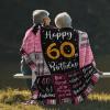 Amonee-YL 60th Birthday Gifts for Women, 60th Birthday Gifts Blanket 60"X80", Gifts for 60 Year Old Woman, 60th Birthday Decorations, 60 Year Old Birthday Gifts for Women view 3