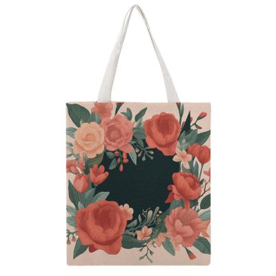 NQLYUT Tote Bag Laptop Handbag Mother's Day Bouquet Grocery Bag Canvas Shoulder Bag Crossbody Bag for Travel