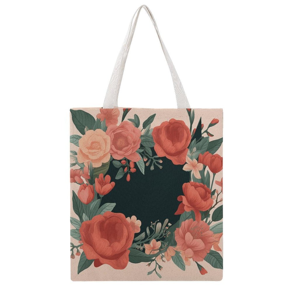 NQLYUT Tote Bag Laptop Handbag Mother's Day Bouquet Grocery Bag Canvas Shoulder Bag Crossbody Bag for Travel