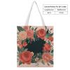 NQLYUT Tote Bag Laptop Handbag Mother's Day Bouquet Grocery Bag Canvas Shoulder Bag Crossbody Bag for Travel view 2