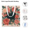 NQLYUT Tote Bag Laptop Handbag Mother's Day Bouquet Grocery Bag Canvas Shoulder Bag Crossbody Bag for Travel view 4