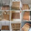 Bath Mat,Natural Wooden Shower Mat,Bamboo Duckboard Bath Mat, Non-Slip, Shower Mat for Indoor Outdoor,Wooden Bath Mat and Wood Shower Mat,Indoor Or Outdoor Use(36x51cm/14x20in) view 2