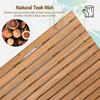 Bath Mat,Natural Wooden Shower Mat,Bamboo Duckboard Bath Mat, Non-Slip, Shower Mat for Indoor Outdoor,Wooden Bath Mat and Wood Shower Mat,Indoor Or Outdoor Use(36x51cm/14x20in) view 3