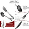 XIAOYU 5 Piece Halloween Skull Silverware Set, Stainless Steel Flatware Set, Gothic Skeleton Cutlery Set Includes Fork/Knife/Spoon, Perfect for Halloween Easter and Christmas, Black view 2