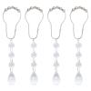 Pocoxll 12 Pcs Stainless Steel Shower Curtain Hooks with Crystal Bead view 1