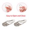 Pocoxll 12 Pcs Stainless Steel Shower Curtain Hooks with Crystal Bead view 3