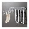 Rack Clothes Drying Rack/Drying Rack Wall Mounted Clothes Drying Rack with Clips, Laundry Room Dryer Rack, Sturdy Foldable Space Saving Clothes Hanger, No Punch Mounting Collapsible(Gray) view 1