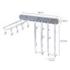 Rack Clothes Drying Rack/Drying Rack Wall Mounted Clothes Drying Rack with Clips, Laundry Room Dryer Rack, Sturdy Foldable Space Saving Clothes Hanger, No Punch Mounting Collapsible(Gray) view 2