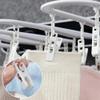 Rack Clothes Drying Rack/Drying Rack Wall Mounted Clothes Drying Rack with Clips, Laundry Room Dryer Rack, Sturdy Foldable Space Saving Clothes Hanger, No Punch Mounting Collapsible(Gray) view 3