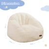 MAXYOYO Bean Bag Chair for Kids, Shell Shaped Bean Bag Couch for Boys and Girls, Toddler Chair Bean Bag Sofa for Playroom, Nursery Room, Beige view 2
