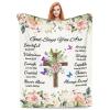 Christian Gifts for Women Inspirational Bible Verse Blanket Religious Scripture Prayer Faith Throw Blanket Soft Flannel Healing Blanket 40"X50" inches view 1