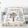 Christian Gifts for Women Inspirational Bible Verse Blanket Religious Scripture Prayer Faith Throw Blanket Soft Flannel Healing Blanket 40"X50" inches view 2