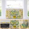 Eucalyptus Lemon Indoor Air Conditioner Cover for Window Units, Double Insulation Adjustable Waterproof Indoor AC Cover with Elastic Straps Retro Summer Tropical Bottle Flower 17" x 13" x 3.5" view 3