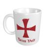 BYOBLU Deus Vult Knights Templar Cross Porcelain Coffee Mugs, Classic Ceramic Cup for Tea Latte Cappuccino, White view 2