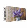 Purple Lavender Indoor Air Conditioner Cover for Window Units, Double Insulation Adjustable Waterproof Indoor AC Cover with Elastic Straps Farmhouse Abstract Oil Painting Flower 25" x 18" x 3.5" view 1