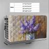 Purple Lavender Indoor Air Conditioner Cover for Window Units, Double Insulation Adjustable Waterproof Indoor AC Cover with Elastic Straps Farmhouse Abstract Oil Painting Flower 25" x 18" x 3.5" view 2