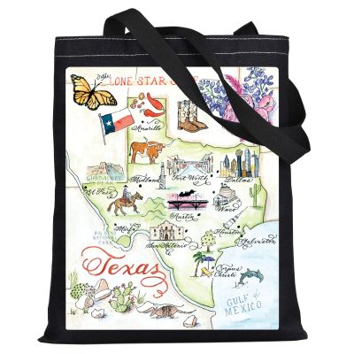 WZMPA Texas State Tote - Souvenirs Gift & Vacation Landmarks Merchandise