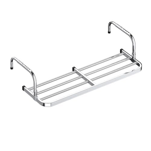 Hanging Clothes Drying Rack Stainless Steel Laundry Rack for Balcony Railings Windowsill Radiator Airer Portable Telescopic Towel Rack for Indoor and Outdoor