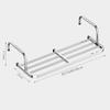 Hanging Clothes Drying Rack Stainless Steel Laundry Rack for Balcony Railings Windowsill Radiator Airer Portable Telescopic Towel Rack for Indoor and Outdoor view 2