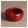 Ashtrays anguo-222 Ashtray Desktop Retro Tire Shape Ash trays Restaurant Bar Home Creative Ash Tray Outdoor 4 Inch Portable Ashtray Portable Ashtray -Green(Red) view 1