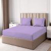 British-Linen 4 Piece Bedsheets Set - 100% Organic Cotton Sheets with 22" Inch Fitted Sheet Deep Pocket - Cooling & Breathable Soft Sheets and Pillowcases - Lavender Solid, Full Size. view 3