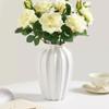 Table Decor Vase Retro Cream Style Ceramic Vase Advanced Water Flower Arrangement Rose Fresh Flowers Living Room Decoration Flower Vases for Centerpieces(B,A) view 4