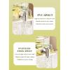 Drink Beverage Dispenser with Stand, Countertop Party Drink Dispensers with Large Opening, Double Storage Rack, Glass Dispensers for Lemonade, Iced Tea, Punch(Pvc) view 2
