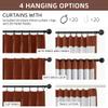 ChrisDowa Terracotta Pinch Pleated Blackout Linen Curtains 120 Inch Long 2 Panels for Living Room Bedroom Farmhouse Room darking Thermal Insulated Back Tab Hooks Rings Window Treatment Drapes,40x120 view 3