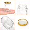 BIGIVACA 3 oz Mini Honey Jars - 20 Pack Hexagon Glass Jars with Wood Dippers, Gold Lids, Bee Pendants, Jutes, Stickers for Wedding Favors, Party Favors, Candle Making view 3