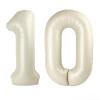 10 Balloons Number, 10th Birthday Decorations for Girl Boys, Happy Birthday Cream Balloons 40 In for Engagement, Wedding, Celebration Party, Graduations, Photo Shoot view 1