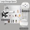 Double Door LED Bathroom Mirror Cabinet,Wall Mounted Lighted Vanity Mirror,Rectangle Bathroom Makeup Mirror,LED Bathroom Wall Medicine Cabinet,with Lights,for Bedroom, Living Room, Kitchen (White) view 4
