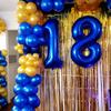 14 Balloon Numbers, Happy 14th Birthday Decorations for Girls Boys, 40 In 41st Dark Blue Balloons for Engagement, Wedding, Celebration Party, Graduations, Photo Shoot view 4