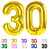 30 Balloon Numbers, Number Balloons 40 In 30th Birthday Decorations for Her Him, Gold Birthday Party Decorations for Wedding, Celebration Party, Graduations view 1