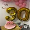 30 Balloon Numbers, Number Balloons 40 In 30th Birthday Decorations for Her Him, Gold Birthday Party Decorations for Wedding, Celebration Party, Graduations view 4