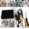LGEOELIAS Electric Fabric Flower Maker, with 18 Ironing Heads Artificial Flower Ironing Machine, Adjustable Temperature, DIY Cloth Fabric Flower Making Tools view 1