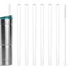 6pcs Reusable Plastic Straws for Bubba 24oz Tumblers, with Stainless Steel Cleaning Brush, Transparent Water Bottle Straws Accessories for Bubba 24oz Envy S Cup (BPA Free) view 1