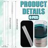 6pcs Reusable Plastic Straws for Bubba 24oz Tumblers, with Stainless Steel Cleaning Brush, Transparent Water Bottle Straws Accessories for Bubba 24oz Envy S Cup (BPA Free) view 2