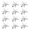 Happyyami 20Pcs Mini Christmas Star Tree Toppers, 2.36 Inch Silver Plastic Xmas Tree Decorations for Desktop Trees, Easy to Install, Festive Holiday Decor view 4