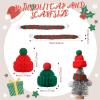 Chalyna 30 Pcs Mini Hat for Craft Knit Small Snowman Hat Mini Christmas cap Scarf Tiny Santa cap Ornament(Red) view 2