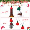 Chalyna 30 Pcs Mini Hat for Craft Knit Small Snowman Hat Mini Christmas cap Scarf Tiny Santa cap Ornament(Red) view 4