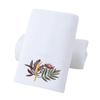 Pidada Hand Towels Set of 2 Embroidered Floral Pattern 100% Cotton Absorbent Soft Decorative Towel for Bathroom (White Pattern 1) view 1